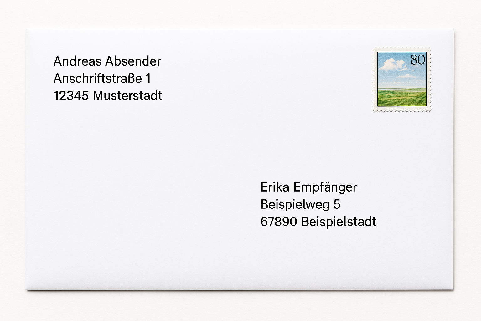 Briefumschlag beschriften