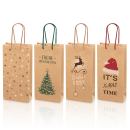 Geschenktüten 4er-Set Christmas für 1 Flasche...