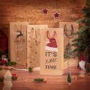 Tragetasche "Natura Christmas" sortiert, 2er, Kraftpapier