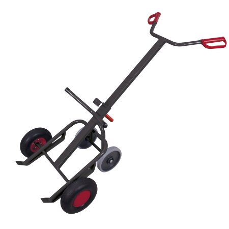 Fasskarre mit 2 St�tzr�dern 250 kg Luftbereifung-1