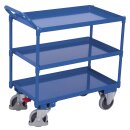 Tischwagen mit 3 Etagen, Wannenrand 40 mm hoch, hoher...