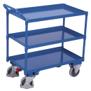 Tischwagen mit 3 Etagen, Wannenrand 40 mm hoch, hoher...