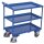 Tischwagen mit 3 Etagen, Wannenrand 40 mm hoch, hoher Schiebeb�gel + EasySTOP-1