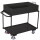 Tischwagen mit 2 Etagen und abnehmbarer Stahlblechwanne + EasySTOP-1