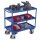 VARIOfit Großer Tischwagen mit 3 Etagen, Wannenrand 40 mm hoch + EasySTOP