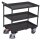 Gro�er Tischwagen mit 3 Etagen, Wannenrand 40 mm hoch, hoher Schiebeb�gel + EasySTOP-1