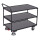 Tischwagen 250 kg mit 3 Ladefl�chen hoher Schiebeb�gel Typ L + EasySTOP-1
