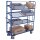 VARIOfit Etagenwagen mit 4 Drahtgitterböden pulverbeschichtet 250 kg Traglast Typ M + EasySTOP