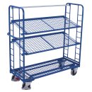 Etagenwagen mit 3 Drahtgitterb�den pulverbeschichtet 250...