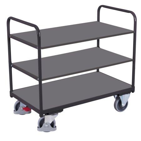 Etagenwagen mit 3 B�den 250 kg Traglast Typ M + EasySTOP-1