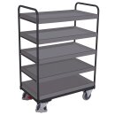 Etagenwagen hoch mit 5 Tabletts 250 kg Traglast Typ M + EasySTOP-1