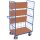 VARIOfit Etagenwagen hoch mit 3 klappbaren Böden Typ M + EasySTOP