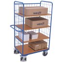 VARIOfit Etagenwagen hoch mit 3 klappbaren Böden Typ L + EasySTOP