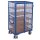 Etagenwagen mit 1 festen und 4 variablen B�den Hebelgriff-Doppelfl�gelt�r + EasySTOP Typ L-1