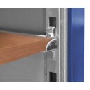 VARIOfit Stahlblech-Etagenwagen mit 1 festen und 4 variablen Böden + EasySTOP Typ L