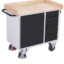 Werkstattwagen mit 1 Schrank, 4 Schubladen, 1 Ladefl�che + EasySTOP-1