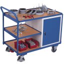 VARIOfit Werkstattwagen mit 3 Ladeflächen und 1 Schrank + EasySTOP