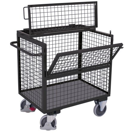 Drahtgitter Kastenwagen mit Deckel Typ M + EasySTOP-1