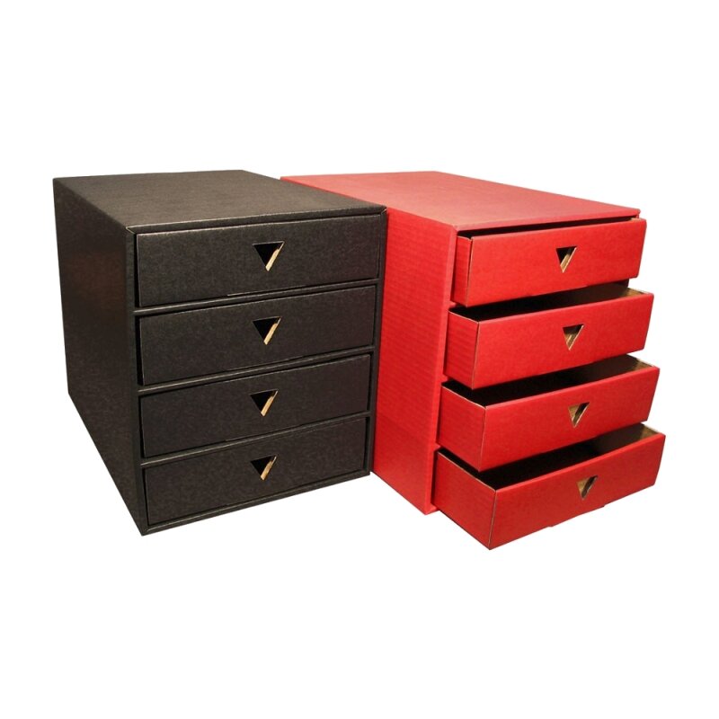 15 x Schubladenbox DIN A4 (rot)