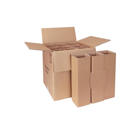 Flaschenversandkarton 9er mit PTZ-Zulassung DHL und UPS