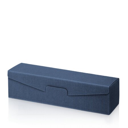 Präsentkarton "Modern Welle Blau" 1er, 380mm