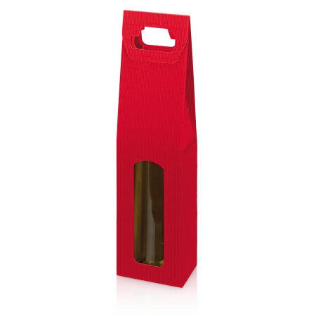 Tragekarton "Modern Welle Rot" 1er, 380mm