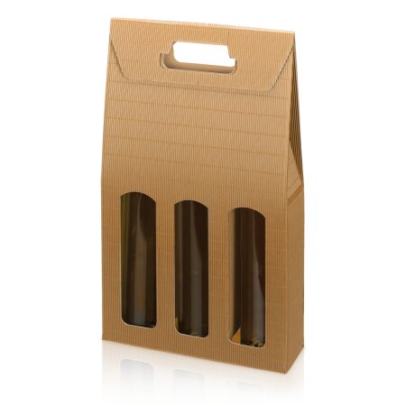 Tragekarton "Modern Welle Natur" 3er, 380mm