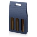 Tragekarton "Modern Welle Blau" 3er, 380mm