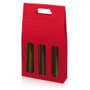 Tragekarton "Modern Welle Rot" 3er, 380mm