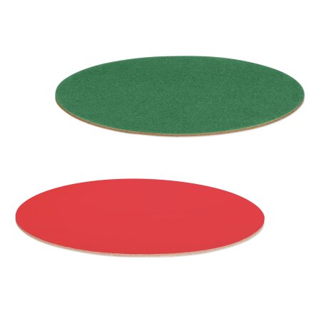 Dekoplatte "Rot/Grün" -S- oval, 200x150mm