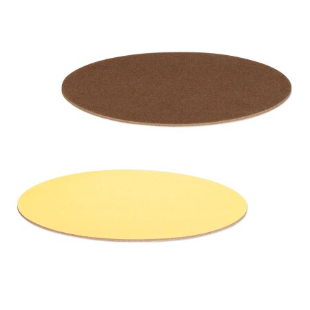 Dekoplatte "Schokobraun/Vanille" -S- oval, 200x150mm