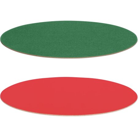 Dekoplatte "Rot/Grün" -M- oval, 300x200mm