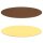 Dekoplatte "Schokobraun/Vanille" -M- oval, 300x200mm