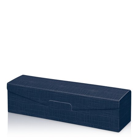 Präsentkarton "Seta Blau" 1er, 380mm, Strukturkarton
