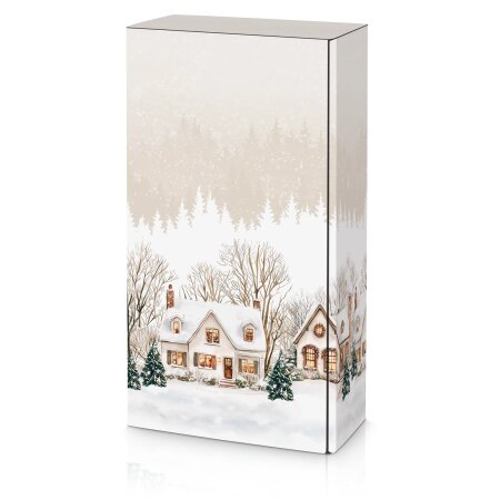 Präsentkarton "Winterdorf" 2er, 360mm, Strukturkarton