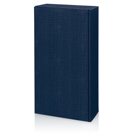 Präsentkarton "Seta Blau" 2er, 360mm, Strukturkarton