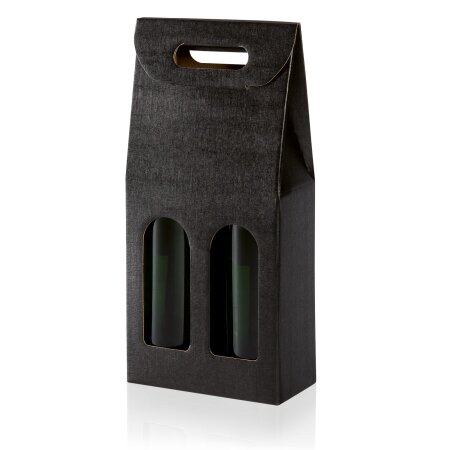 Tragekarton "Seta Schwarz" 2er, 340mm, Strukturkarton