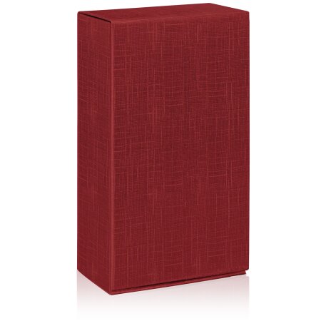 Präsentkarton "XXL Seta Bordeaux" 2er, 340mm, Strukturkarton für dicke Flaschen