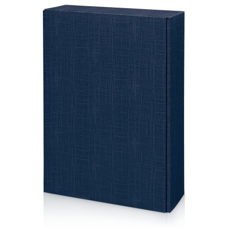 Präsentkarton "Seta Blau" 3er, 360mm, Strukturkarton
