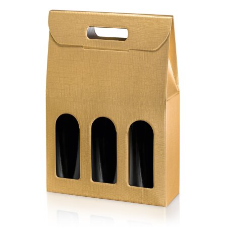 Tragekarton "Seta Gold" 3er, 340mm, Strukturkarton