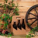 Tragekarton "Natura Pur" 6er, Ø 75mm, Bier/Saft