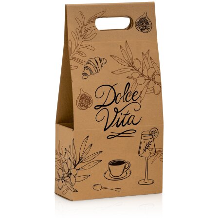 Tragekarton "Allround Dolce Vita" Natura, Kraftpapier