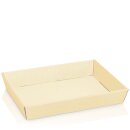 Präsentkorb 4-eckig "Seta Creme" -flach maxi-