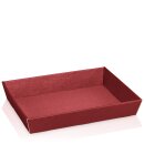 Präsentkorb 4-eckig "Seta Bordeaux" -flach...