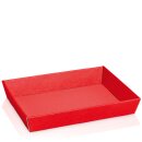 Präsentkorb 4-eckig "Seta Rot" -flach maxi-