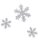 Sticker "Schneeflocke" Silberglimmer, Ø 40+60mm sortiert mit Klebepunkt