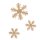Sticker "Schneeflocke" Goldglimmer, Ø 40+60mm sortiert mit Klebepunkt