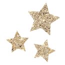 Sticker "Glitzerstern" Champagnergold, Ø...