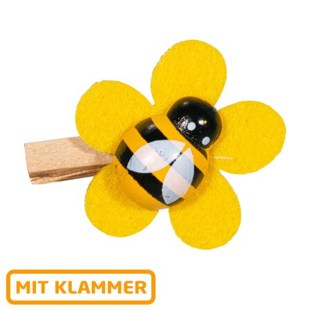 Holzklammer "Sumsi" Gelb, Ø 37mm