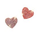 Glitterherz Rosa/Pink sortiert, Ø 30mm